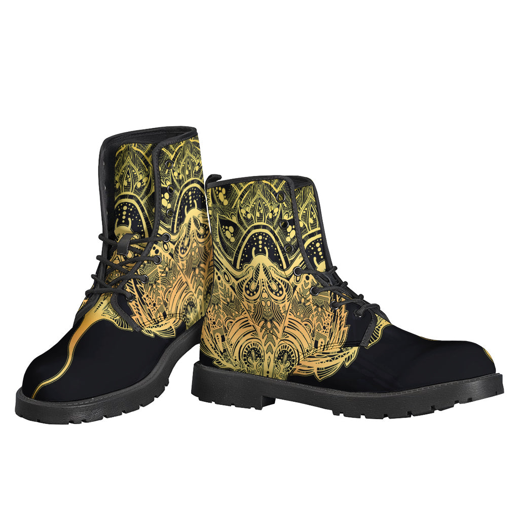 Golden Spiritual Stingray Print Backpack