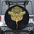 Golden Spiritual Stingray Print Leather Spare Tire Cover