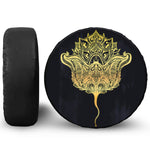 Golden Spiritual Stingray Print Leather Spare Tire Cover