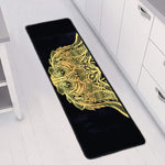 Golden Spiritual Stingray Print Long Kitchen Mat