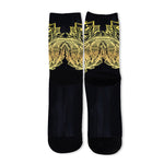 Golden Spiritual Stingray Print Long Socks