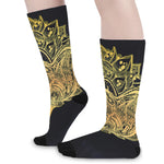 Golden Spiritual Stingray Print Long Socks