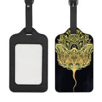 Golden Spiritual Stingray Print Luggage Tag