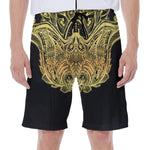 Golden Spiritual Stingray Print Men's Beach Shorts