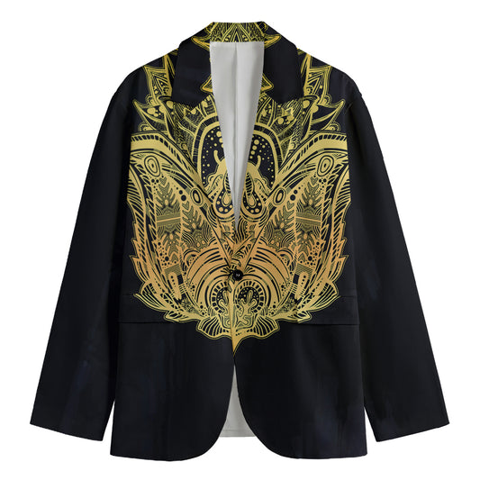 Golden Spiritual Stingray Print Men's Blazer