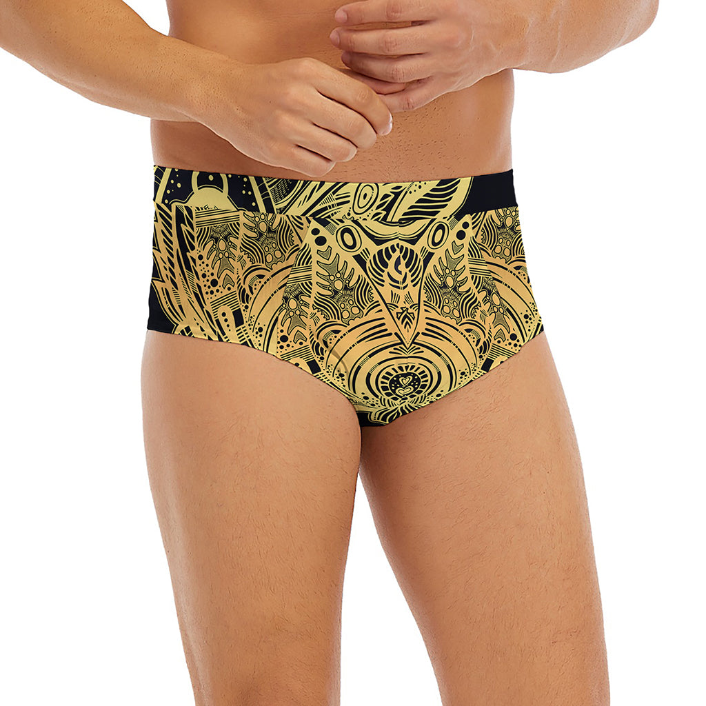 Golden Spiritual Stingray Print Men's Briefs