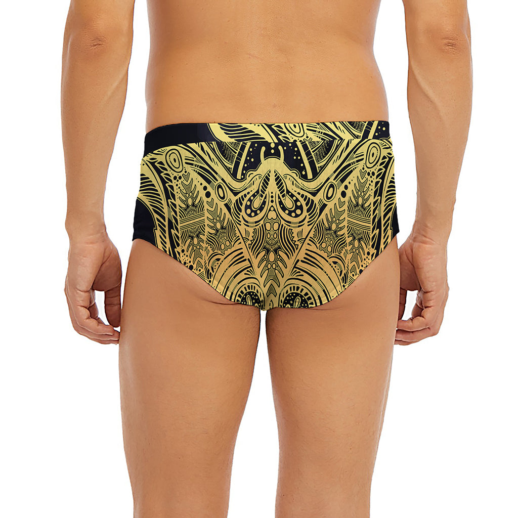 Golden Spiritual Stingray Print Men's Briefs