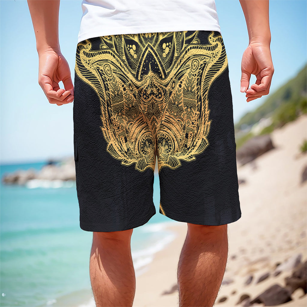 Golden Spiritual Stingray Print Men's Cargo Shorts