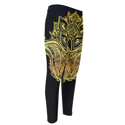 Golden Spiritual Stingray Print Men's Compression Pants