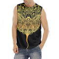 Golden Spiritual Stingray Print Men's Fitness Tank Top