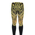Golden Spiritual Stingray Print Men's Leggings