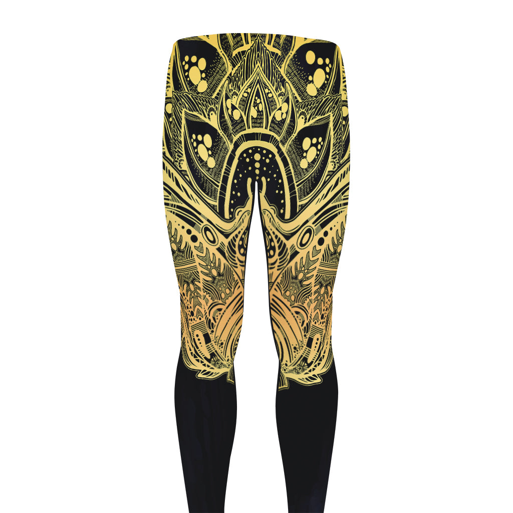 Golden Spiritual Stingray Print Men's leggings