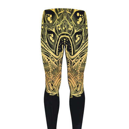 Golden Spiritual Stingray Print Men's leggings