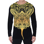 Golden Spiritual Stingray Print Men's Long Sleeve T-Shirt
