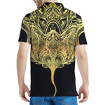 Golden Spiritual Stingray Print Men's Polo Shirt