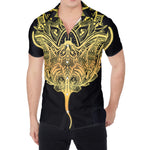 Golden Spiritual Stingray Print Men's Shirt