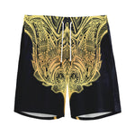 Golden Spiritual Stingray Print Men's Sports Shorts