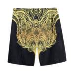 Golden Spiritual Stingray Print Men's Sports Shorts