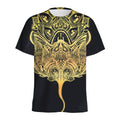Golden Spiritual Stingray Print Men's Athletic T-Shirt