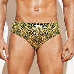 Golden Spiritual Stingray Print Men's Swim Briefs