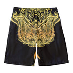 Golden Spiritual Stingray Print Men's Swim Trunks