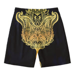 Golden Spiritual Stingray Print Men's Swim Trunks