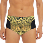 Golden Spiritual Stingray Print Men's Triangle Swim Briefs