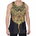 Golden Spiritual Stingray Print Men's Velvet Tank Top