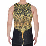 Golden Spiritual Stingray Print Men's Velvet Tank Top