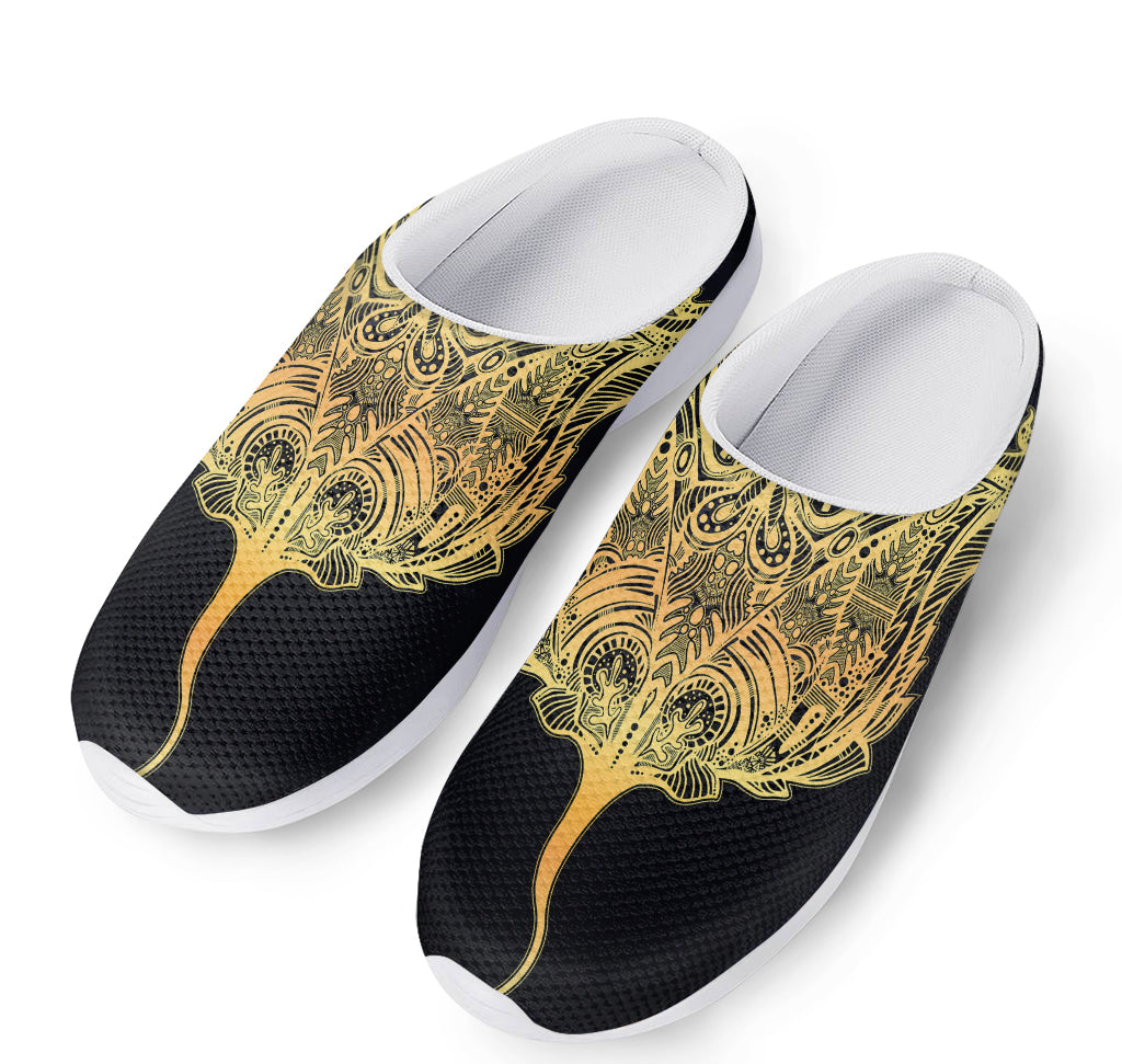 Golden Spiritual Stingray Print Mesh Casual Shoes
