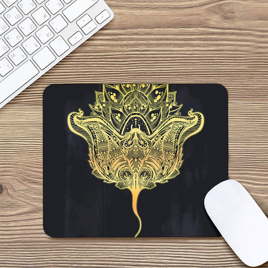 Golden Spiritual Stingray Print Mouse Pad