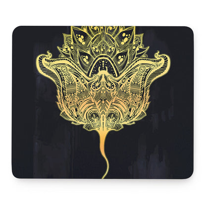 Golden Spiritual Stingray Print Mouse Pad