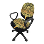 Golden Spiritual Stingray Print Office Chair Cover