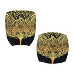 Golden Spiritual Stingray Print Office Chair Cover