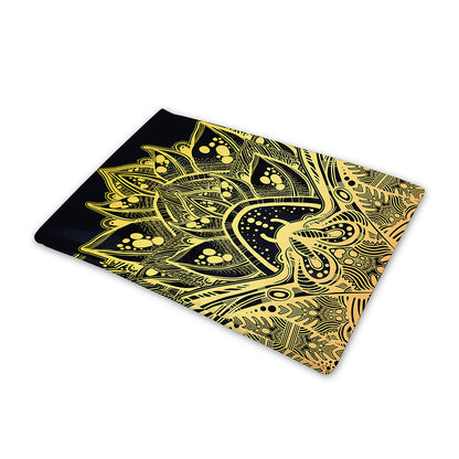 Golden Spiritual Stingray Print Pet Cooling Mat Cover