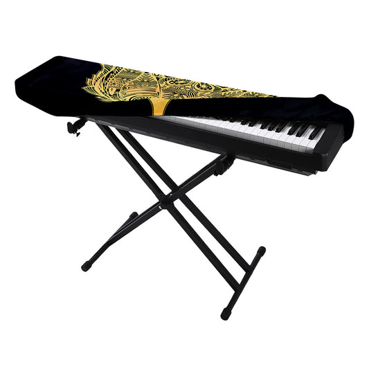 Golden Spiritual Stingray Print Piano Keyboard Cover