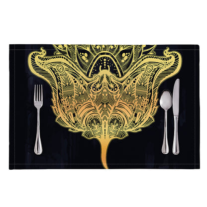 Golden Spiritual Stingray Print Placemat