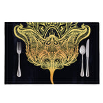 Golden Spiritual Stingray Print Placemat