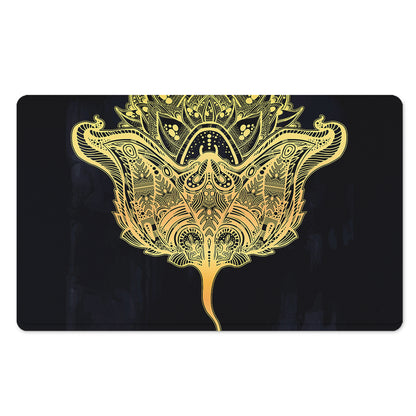 Golden Spiritual Stingray Print Polyester Doormat