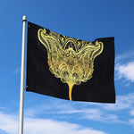 Golden Spiritual Stingray Print Polyester Flag
