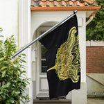 Golden Spiritual Stingray Print Polyester Flag