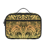 Golden Spiritual Stingray Print Portable Lunch Bag