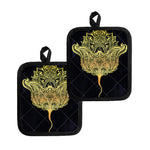 Golden Spiritual Stingray Print Pot Holders