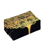 Golden Spiritual Stingray Print Rectangle Tissue Box Cover