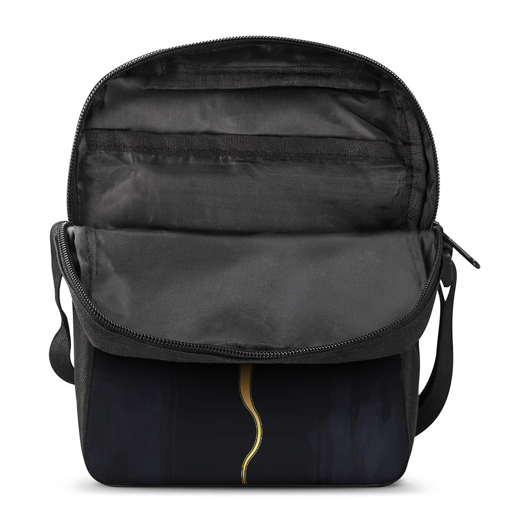 Golden Spiritual Stingray Print Rectangular Crossbody Bag