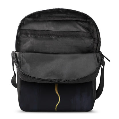 Golden Spiritual Stingray Print Rectangular Crossbody Bag