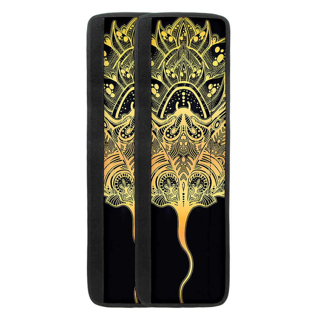 Golden Spiritual Stingray Print Refrigerator Handle Covers