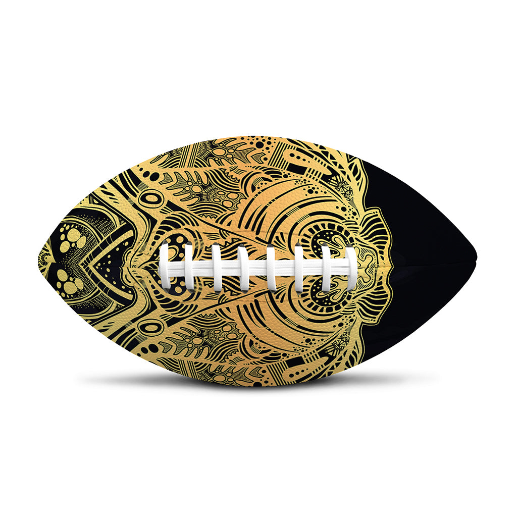 Golden Spiritual Stingray Print Rugby Ball