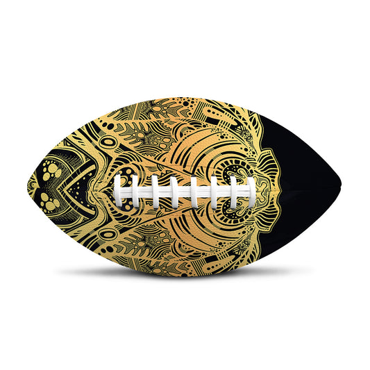 Golden Spiritual Stingray Print Rugby Ball