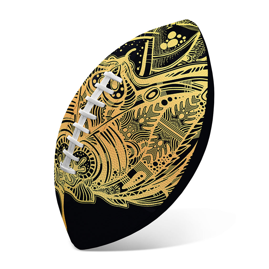 Golden Spiritual Stingray Print Rugby Ball